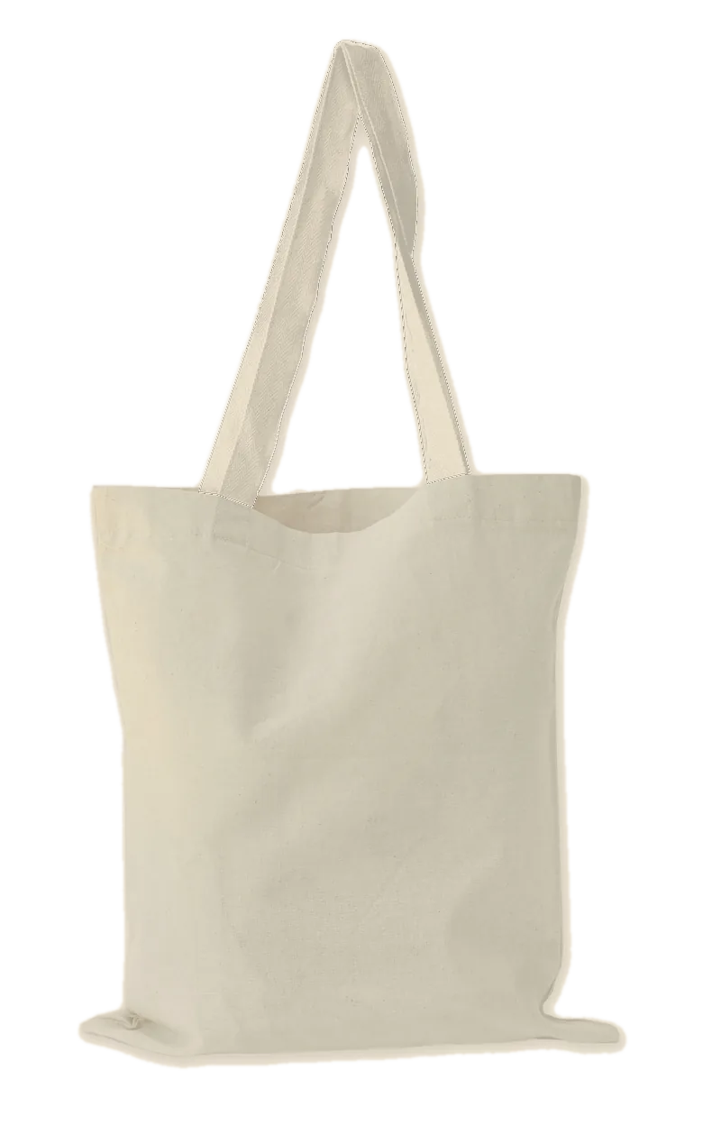 Tote bag de lienzo crudo con un diseño estampado