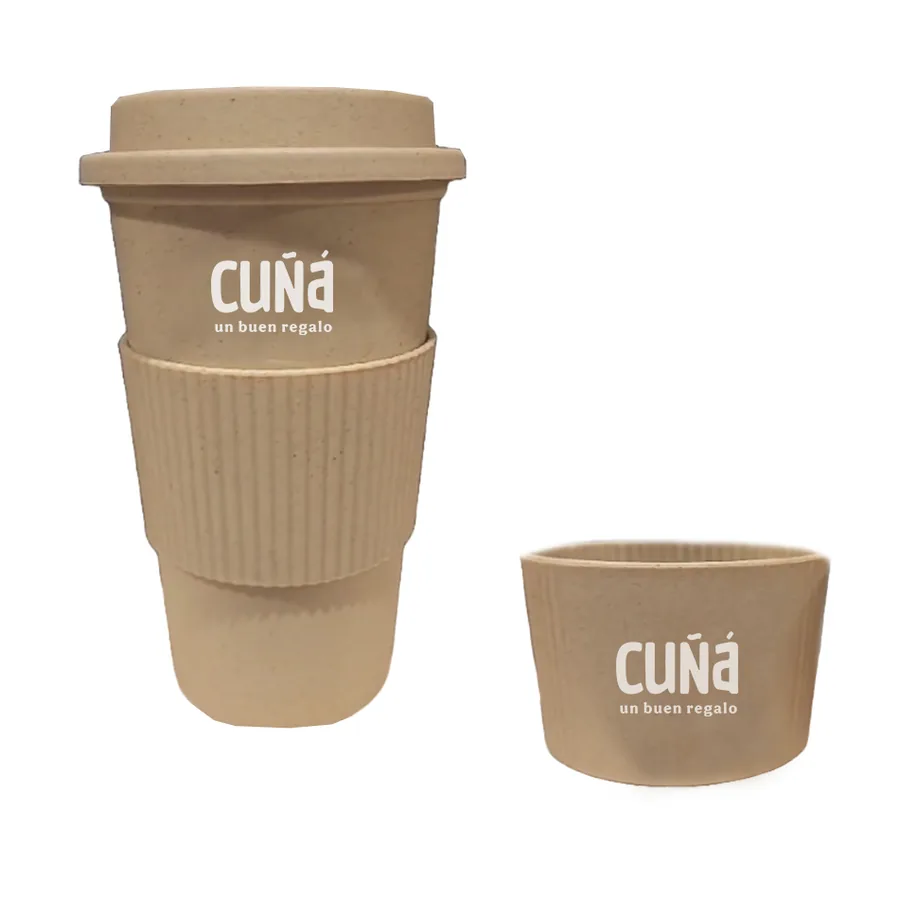 Mug térmico de fibra de bambú